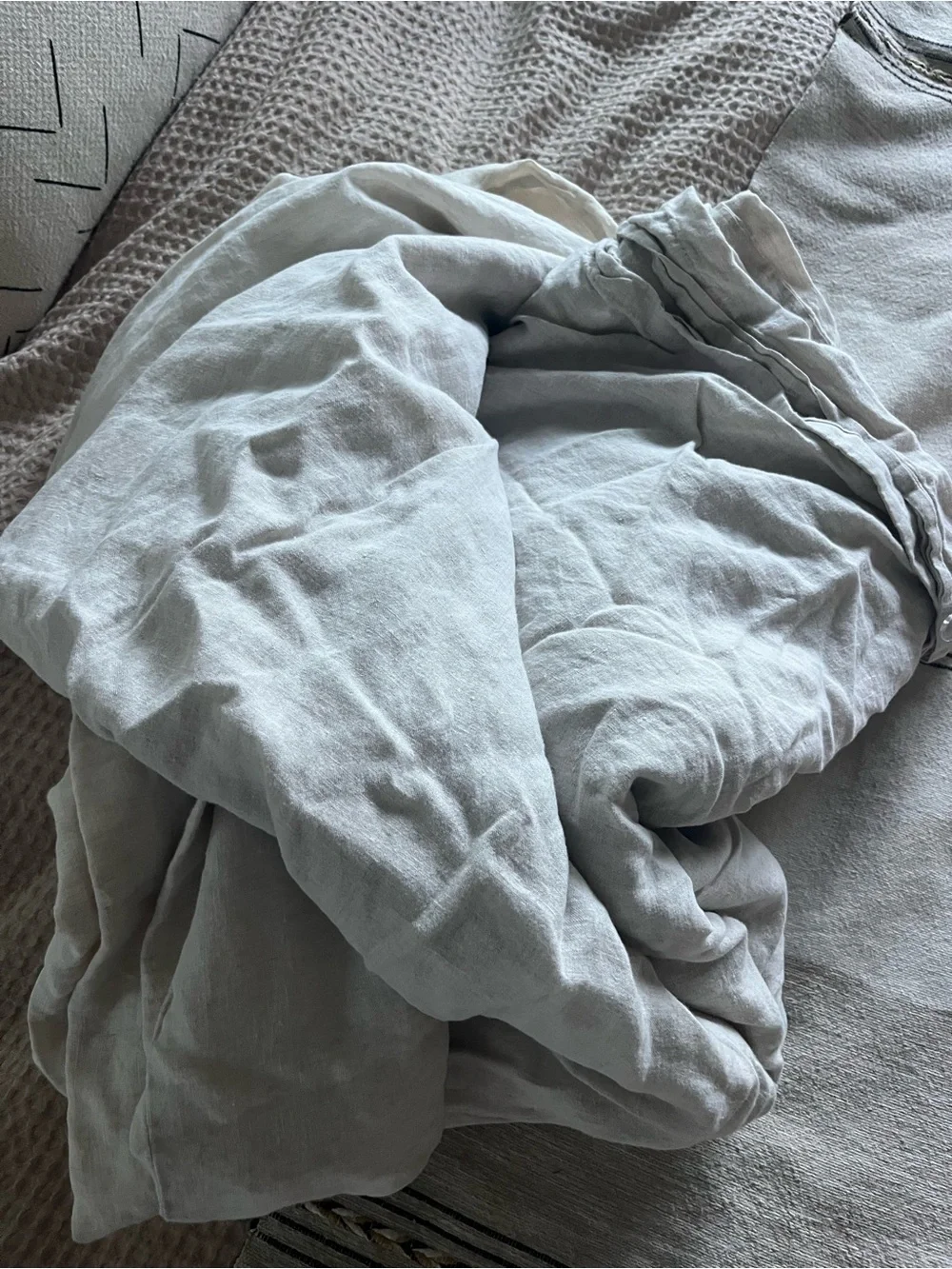 H&M light tanish Linen Duvet Cover